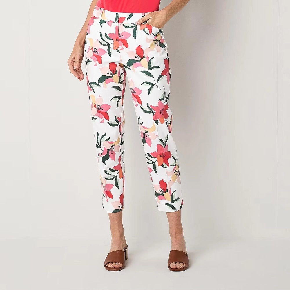Liz Claiborne Emma Floral Print Pants Size 6